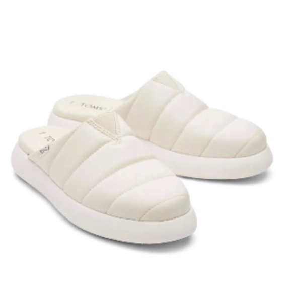 TOMS Alpargata Mallow Mule in Beige and White NWT women’s Size 8.5 - Picture 4 of 7